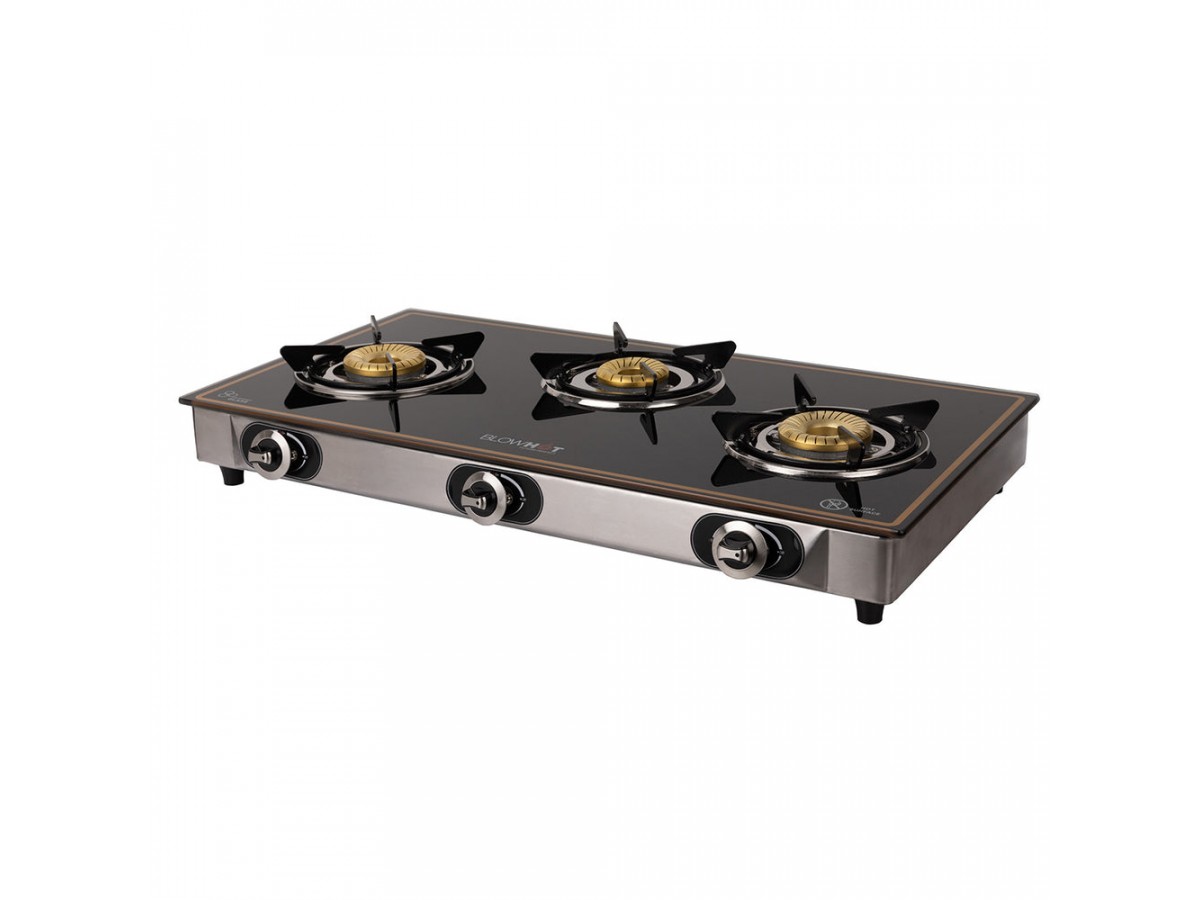 Blowhot Pearl 3 burner glass top AUTO IGNITION Gas Stove